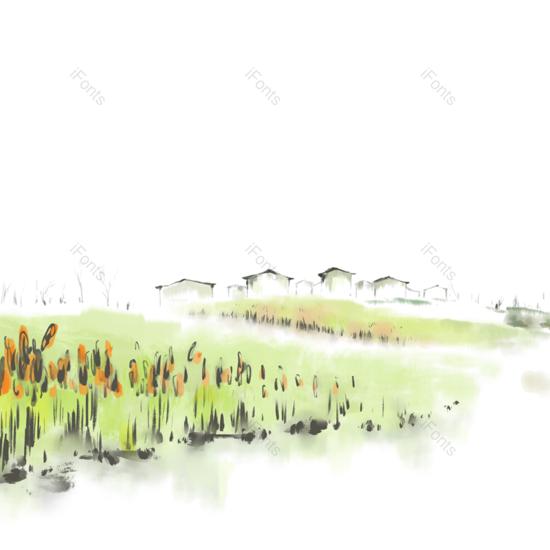 中国风图片,水墨画元素,国画PNG,山脉免抠素材
